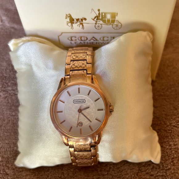 Coach rose gold etched face watch. - Picture 2 of 5